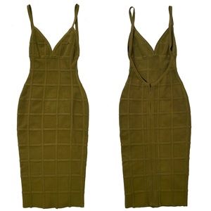 Femme LA Olive Green Bondage Dress